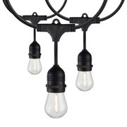 SATCO 24-Foot LED String Light Fixture with 12-S14 Lamps, 2000K, 120 Volts, PK 2 S8037